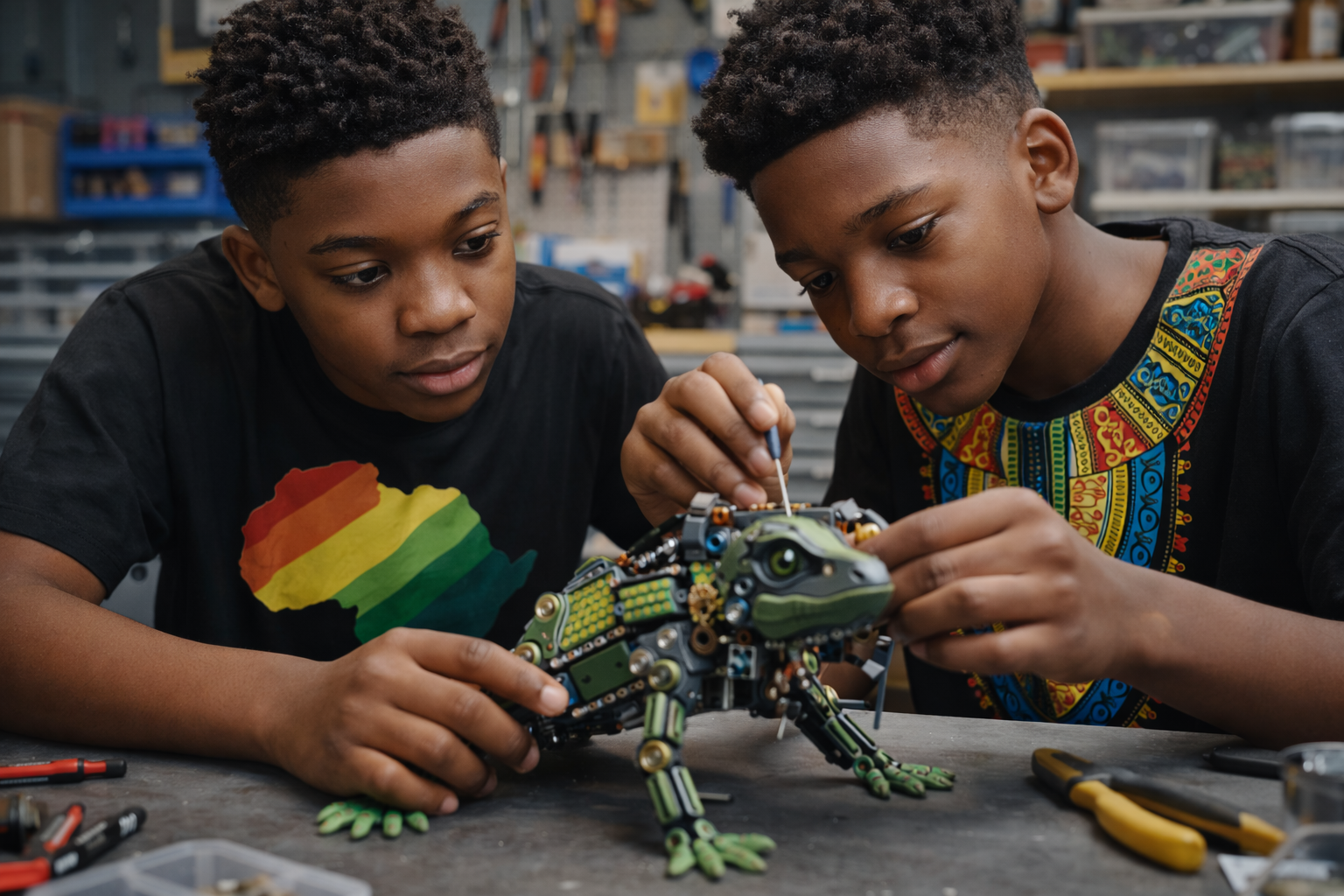 Building a robotic lizard together