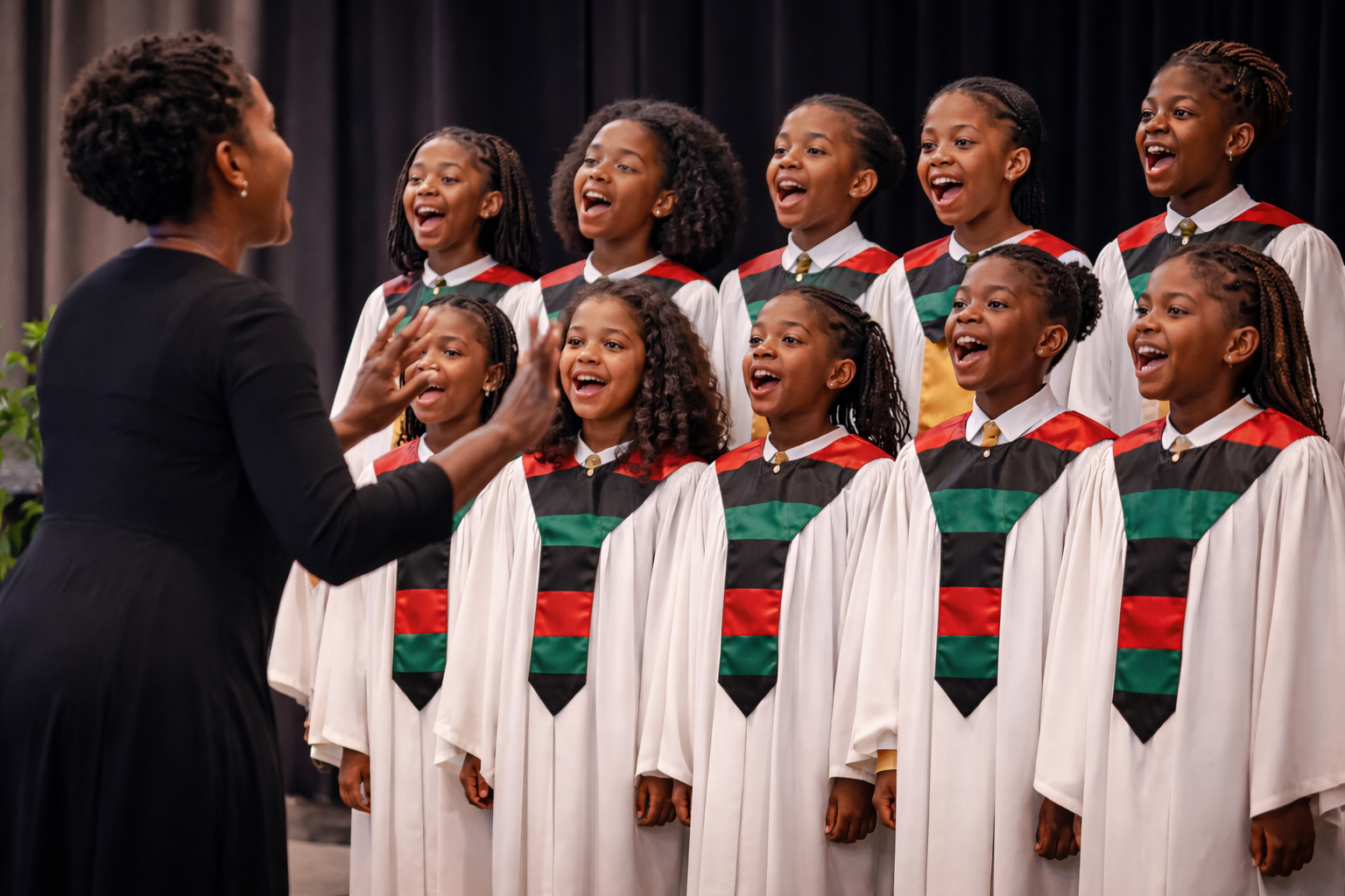 Children’s choir performance in unity